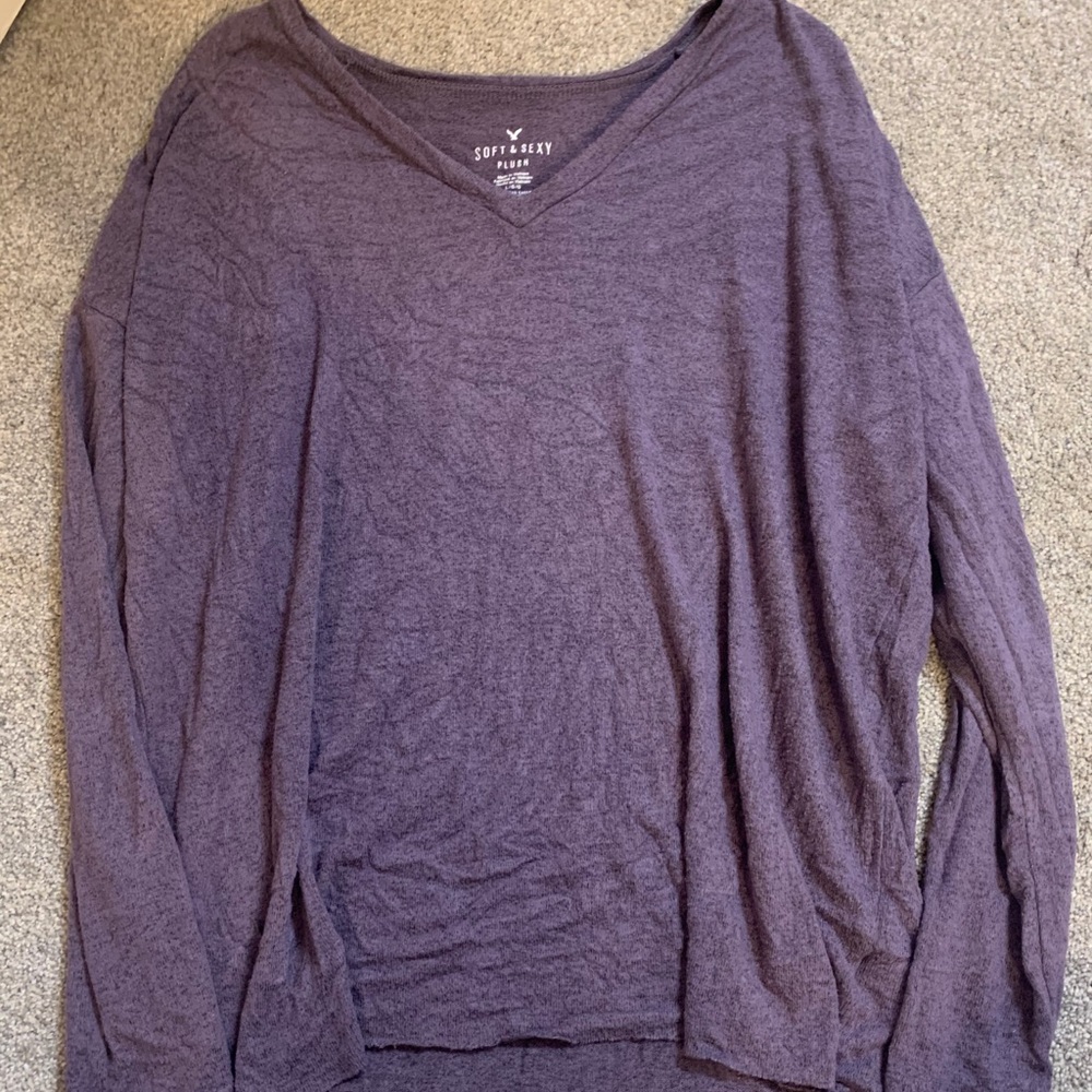 soft & sexy purple american eagle shirt